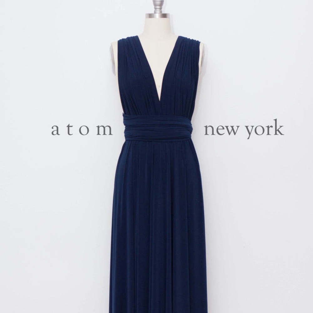 Navy Blue Infinity Dress ATOM ATTIRE